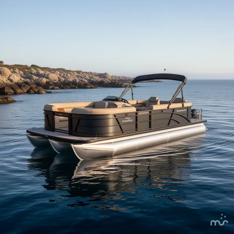 Slide: The Image of Godfrey Sweetwater 22' Split Bench Tritoon - 2286 SBC 2026 - 2