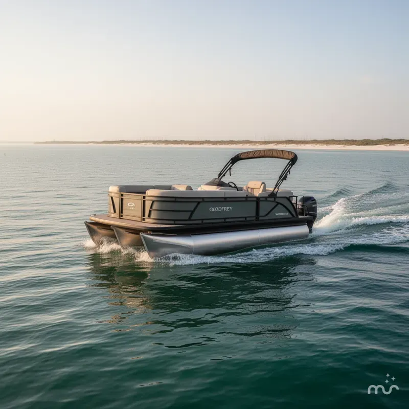 Slide: The Image of Godfrey Sweetwater 22' Split Bench Tritoon - 2286 SBC 2026 - 4