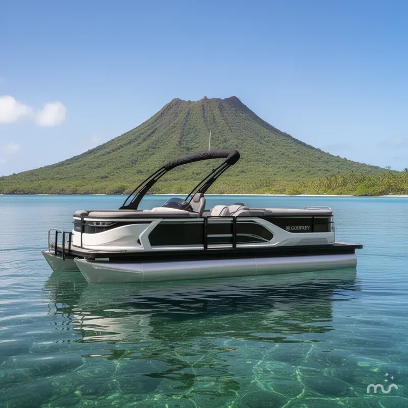 Slide: The Image of Godfrey Sanpan 25' Split Bench Tritoon - 2500 SBC 2027 - 4