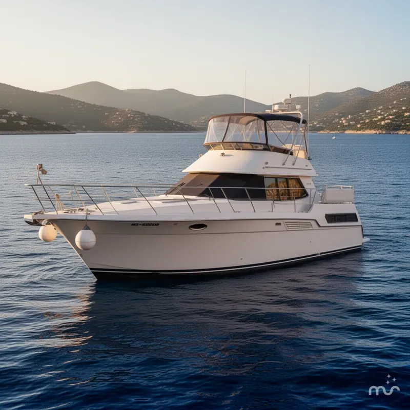 Slide: The Image of Carver Yachts 325 Aft Cabin Motor Yacht 1995 - 2