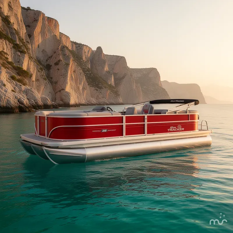 Slide: The Image of Sun Tracker Party Barge 22 DLX 2026 - 2
