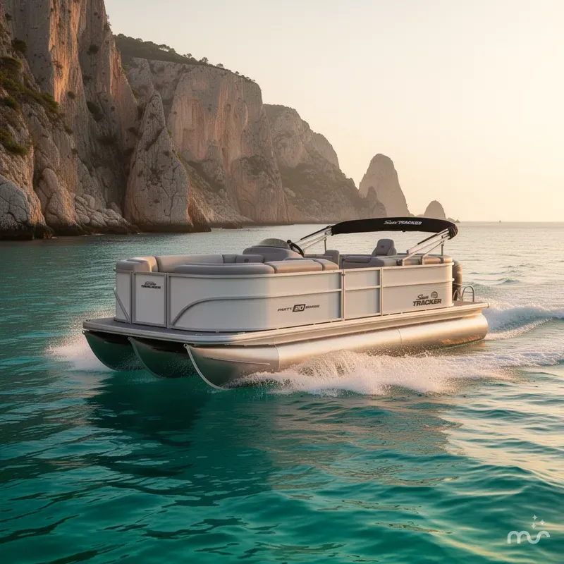 Slide: The Image of Sun Tracker Party Barge 20 DLX 2026 - 4