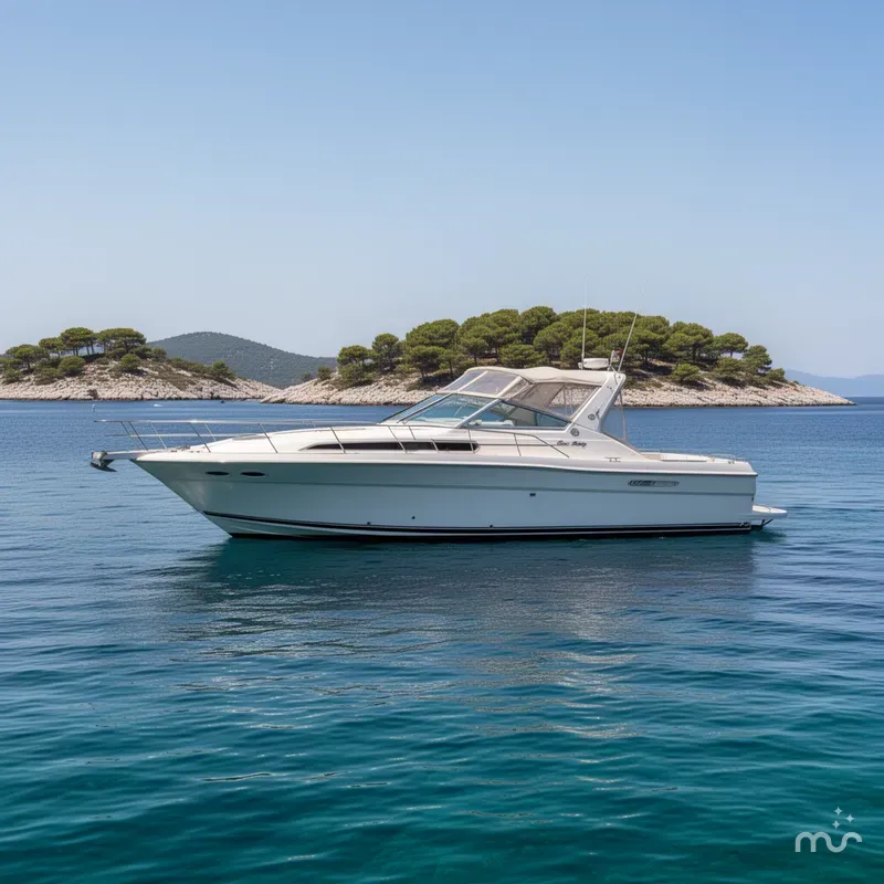 Slide: The Image of Sea Ray 390 Express Cruiser 1988 - 2