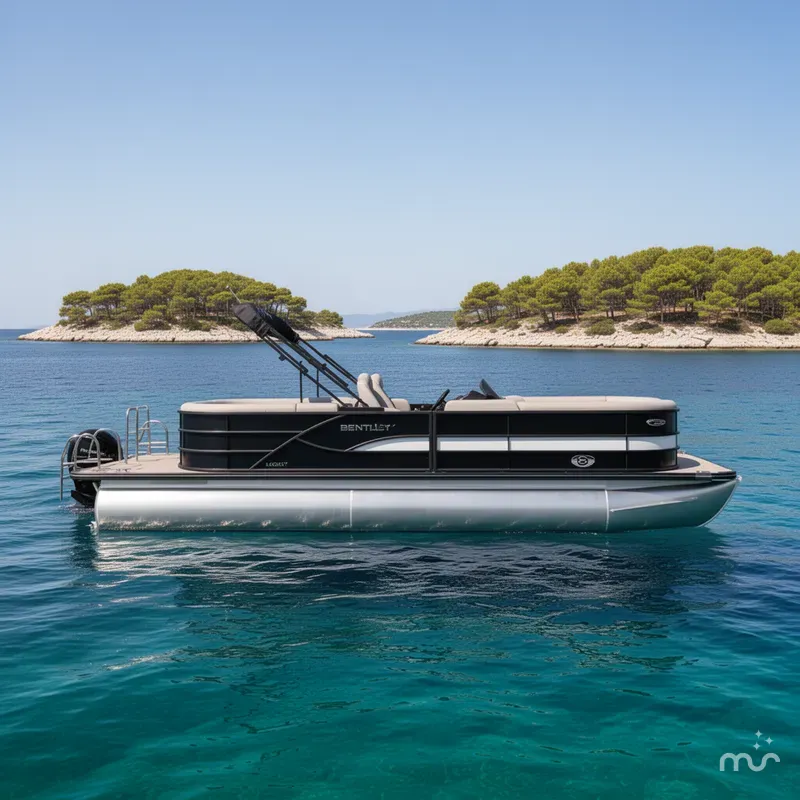 Slide: The Image of Bentley Pontoons Legacy 243 Navigator 2026 - 2