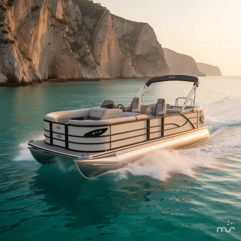The Image of Bentley Pontoons Legacy 223 Navigator Quad Lounge Tritoon & Honda 4-Stroke EFI 2026 - 0