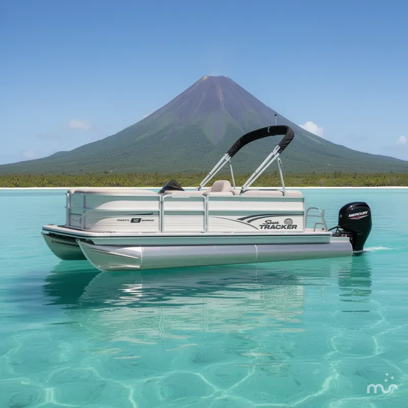 Slide: The Image of Sun Tracker Party Barge 16 DLX 2026 - 4