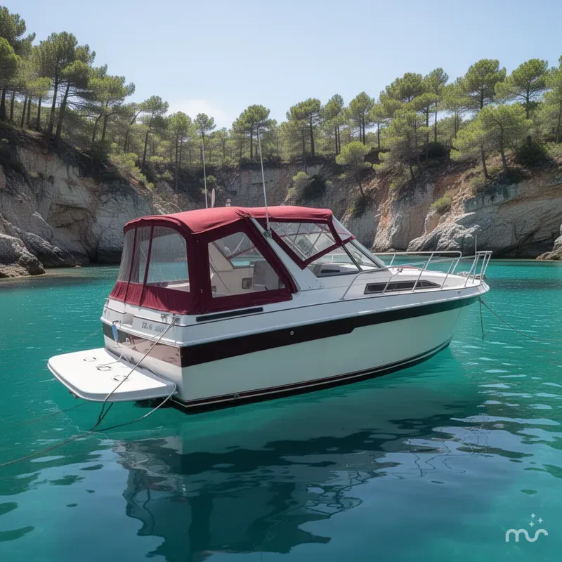 Slide: The Image of Trojan 8.6 Meter Mid Cabin 1987 - 2