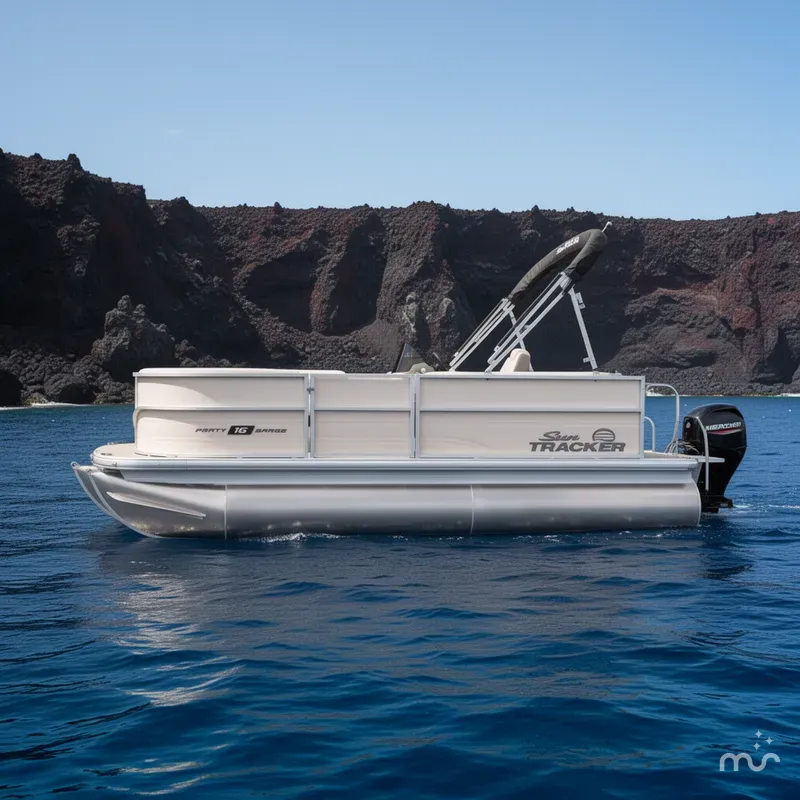 Slide: The Image of Sun Tracker Party Barge 16 DLX 2026 - 2