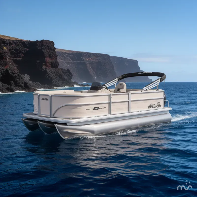 Slide: The Image of Sun Tracker Party Barge 16 DLX 2026 - 4