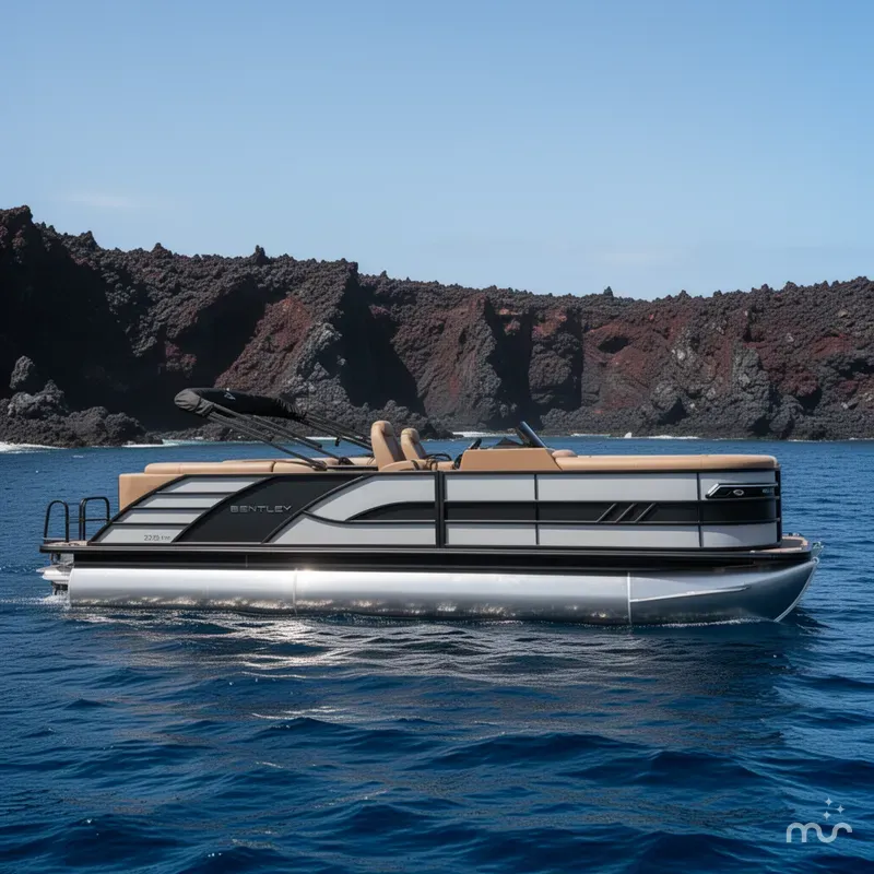 Slide: The Image of Bentley Pontoons Elite 223 Admiral Dual Captain 3/4 Tube 2026 - 2