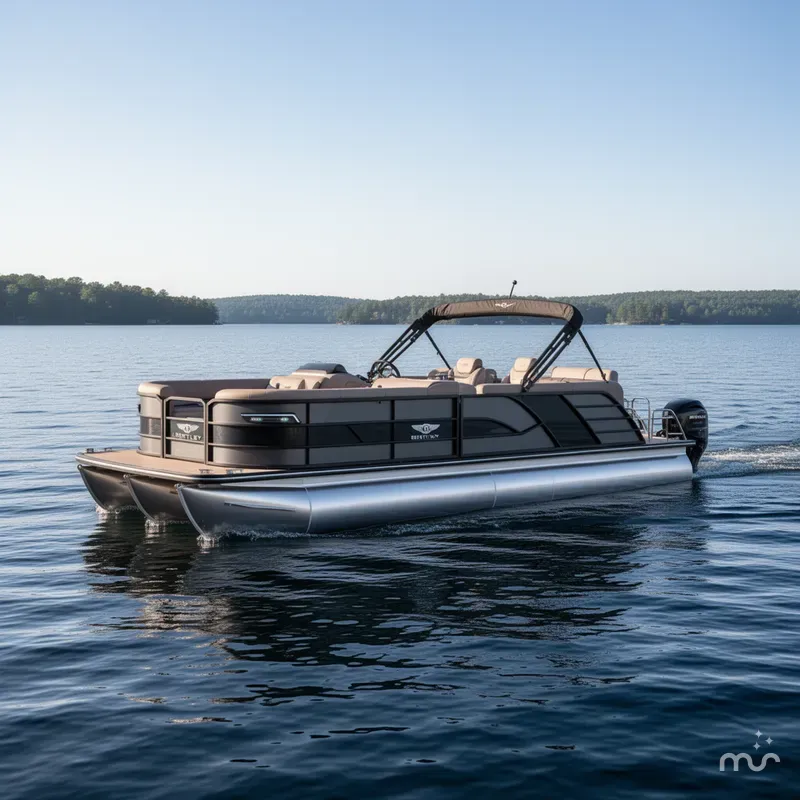 Slide: The Image of Bentley Pontoons Elite 253 Admiral Dual Captain Extended Deck Full 2026 - 0