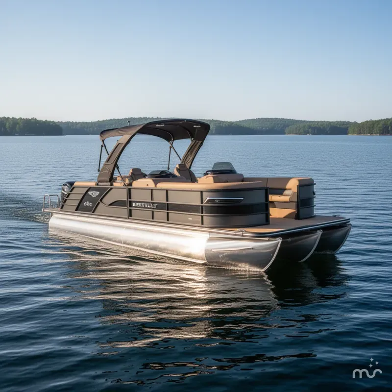 Slide: The Image of Bentley Pontoons Elite 253 Admiral Dual Captain Extended Deck Full 2026 - 2