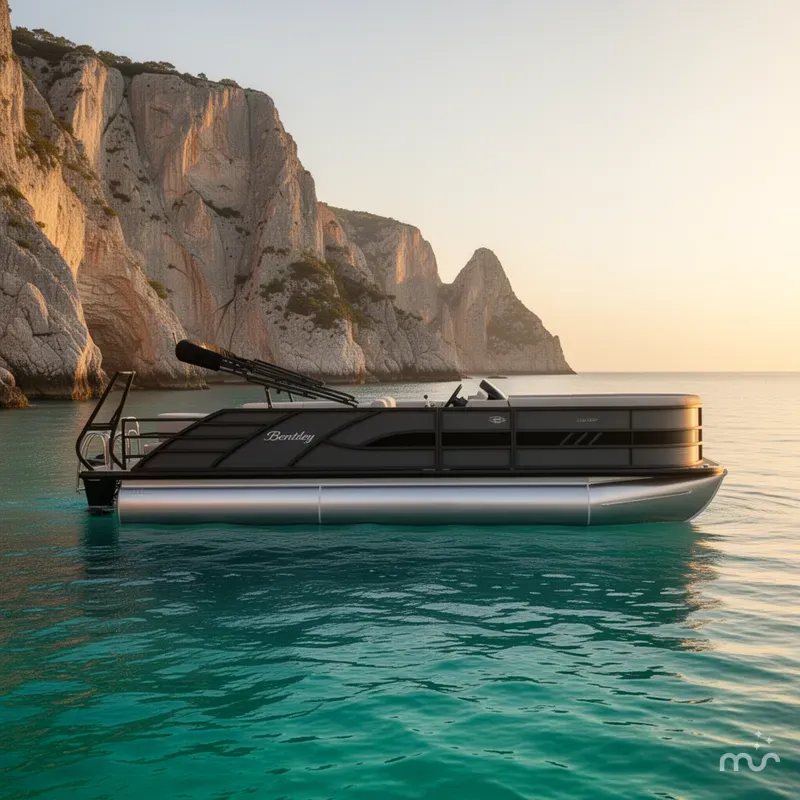 Slide: The Image of Bentley Pontoons Elite 223 Swingback Dual Captain Full Tube 2026 - 2