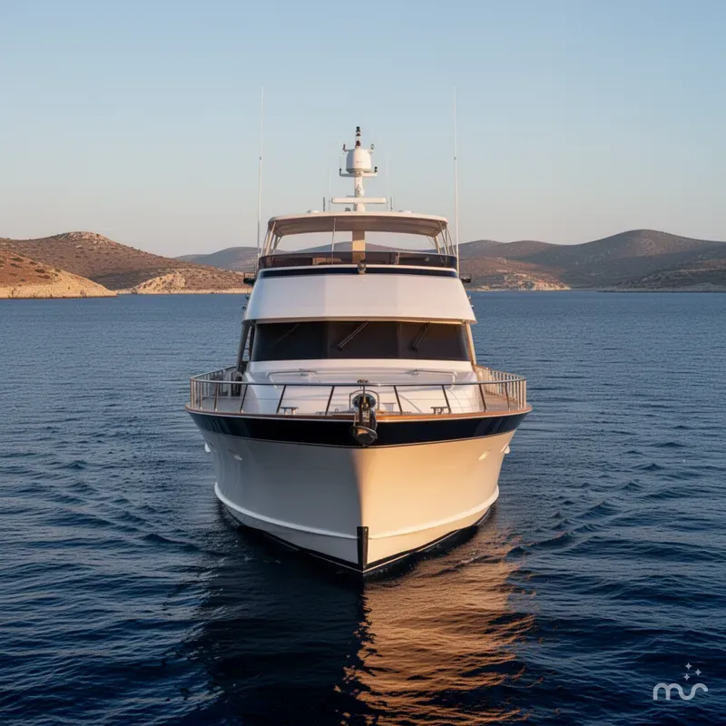 Slide: The Image of Burger Flush Deck with Flybridge 1986 - 1