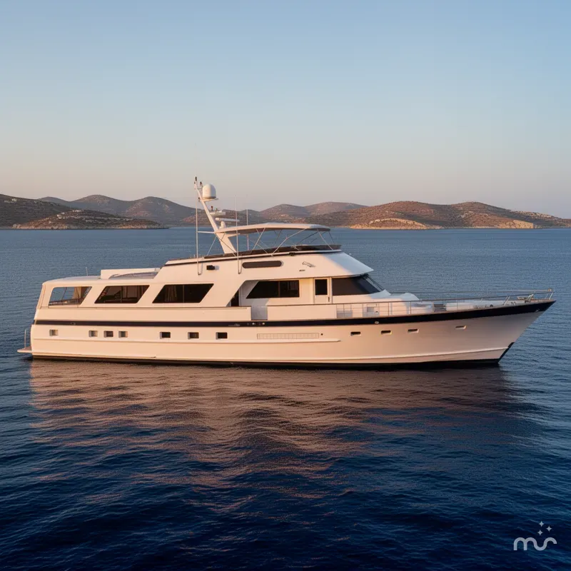 Slide: The Image of Burger Flush Deck with Flybridge 1986 - 2