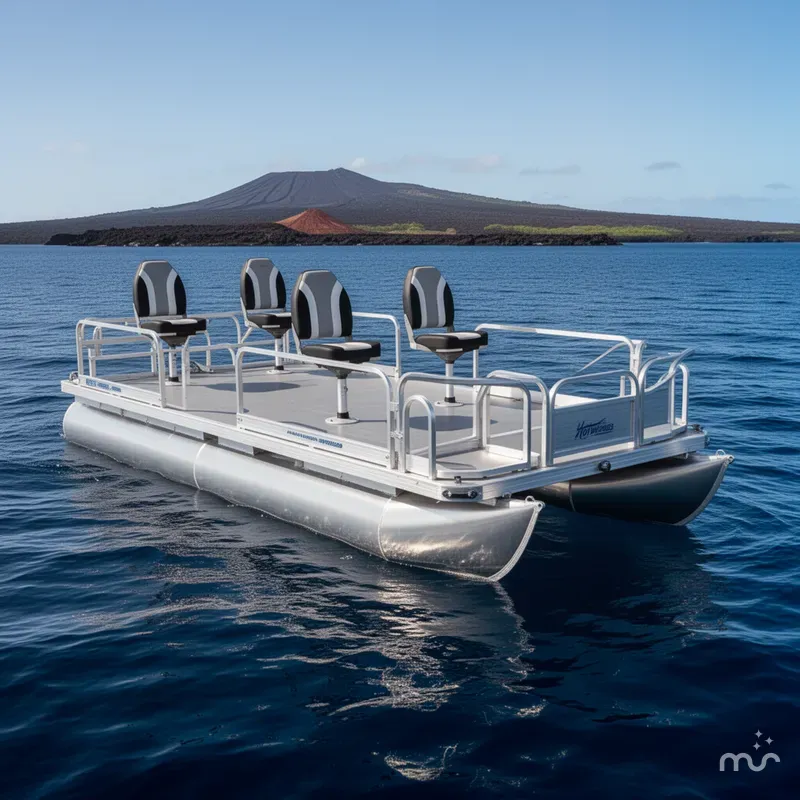 Slide: The Image of Hotwoods Pontoons Aluma Sport 716 2025 - 2
