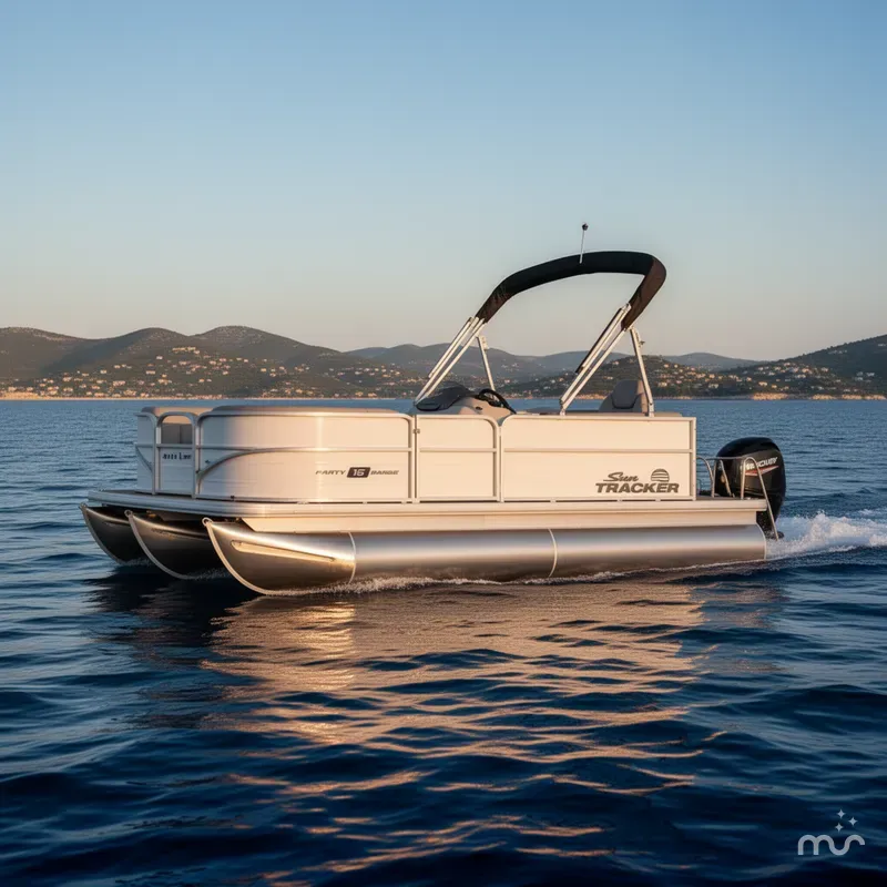 Slide: The Image of Sun Tracker Party Barge 16 DLX 2026 - 4