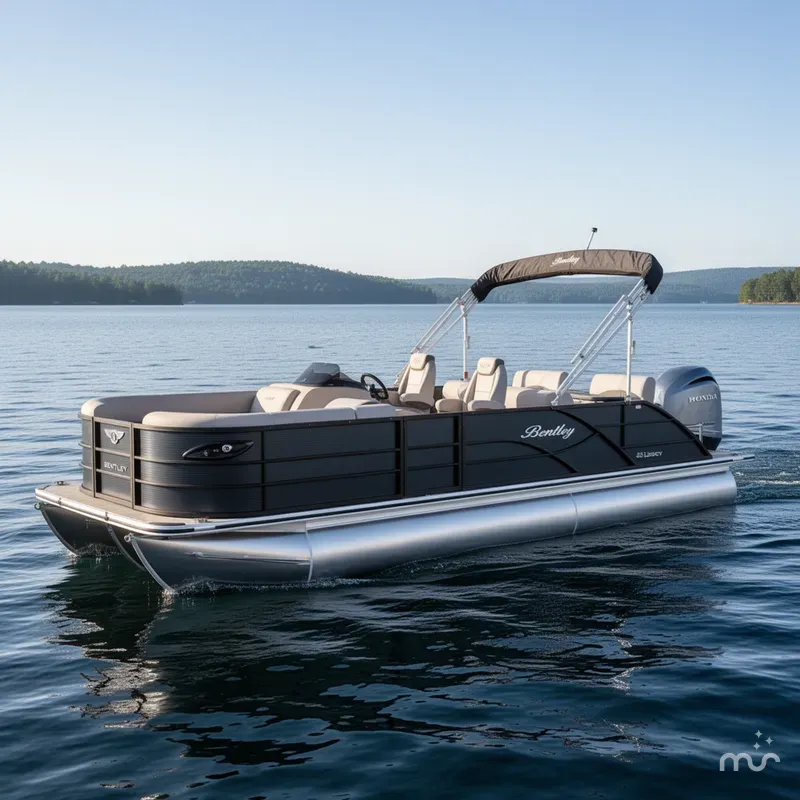 Slide: The Image of Bentley Pontoons Legacy 223 QSB Swingback Tritoon & Honda 4-Stroke EFI 2026 - 0