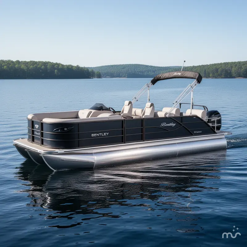 Slide: The Image of Bentley Pontoons Legacy 223 QSB Swingback Tritoon & Honda 4-Stroke EFI 2026 - 2