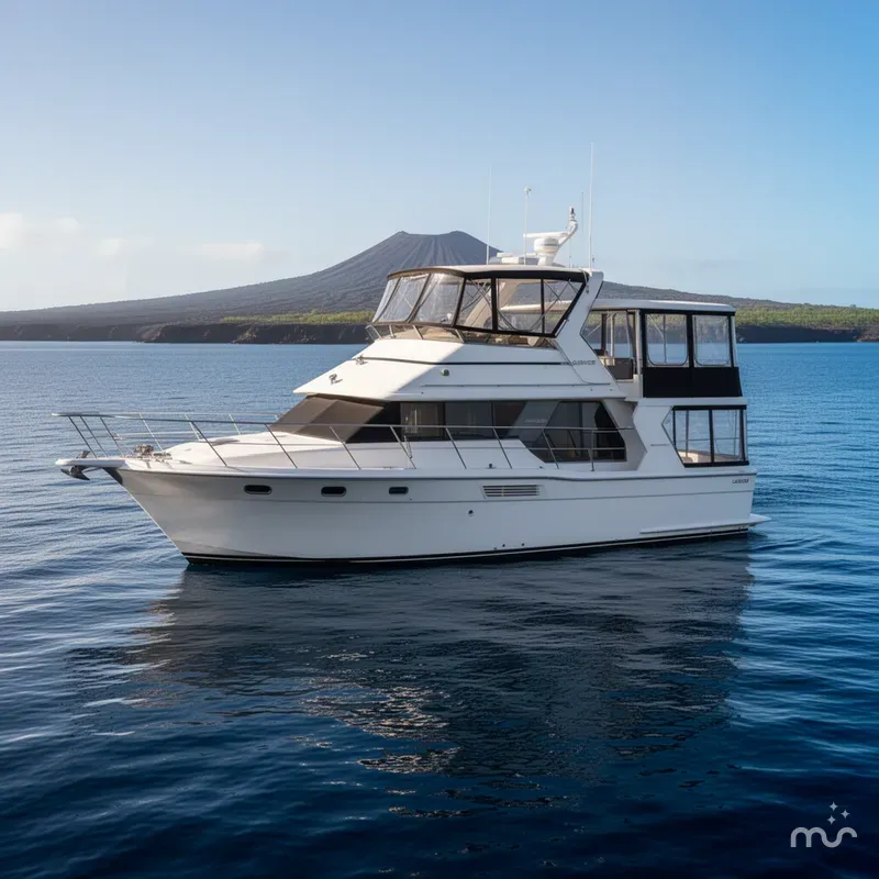 Slide: The Image of Carver Yachts 440 Aft Cabin Motor Yacht 1995 - 2