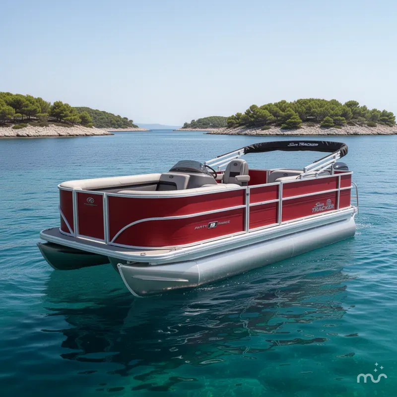 Slide: The Image of Sun Tracker Party Barge 18 DLX 2026 - 3