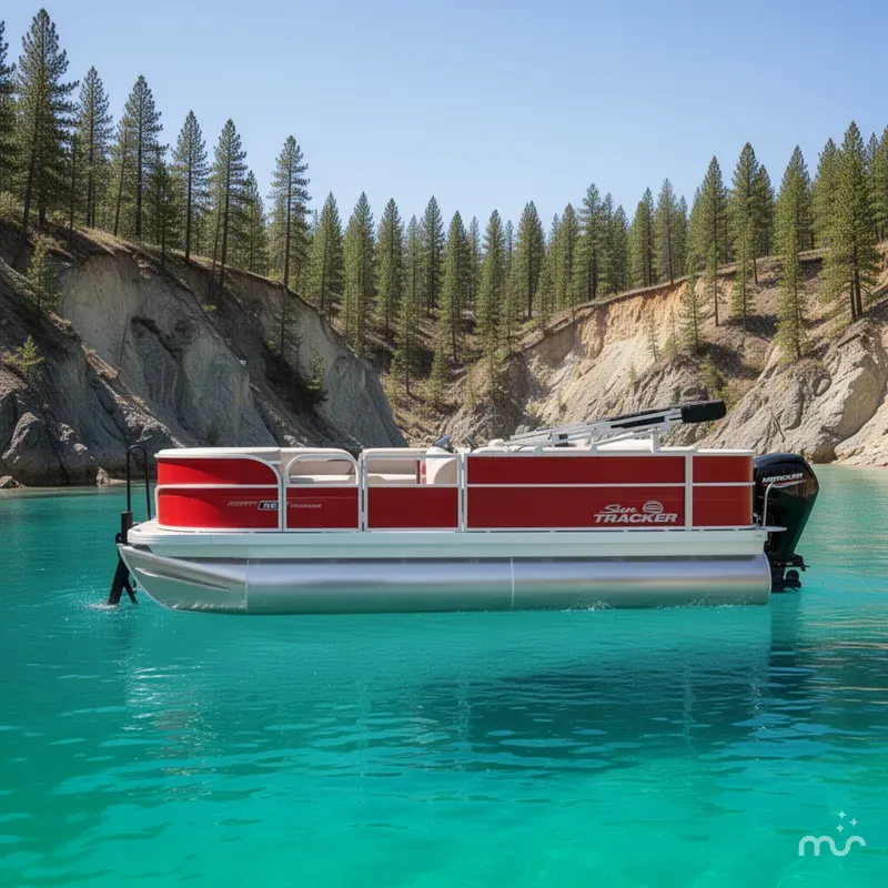 Slide: The Image of Sun Tracker Party Barge 18 DLX 2026 - 2