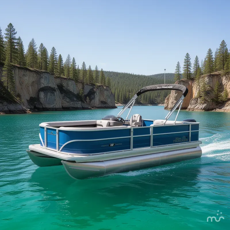 Slide: The Image of Sun Tracker Party Barge 18 DLX 2026 - 4