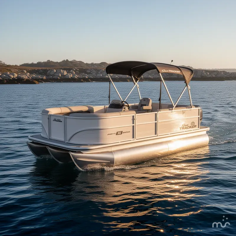 Slide: The Image of Sun Tracker Party Barge 16 DLX 2026 - 4