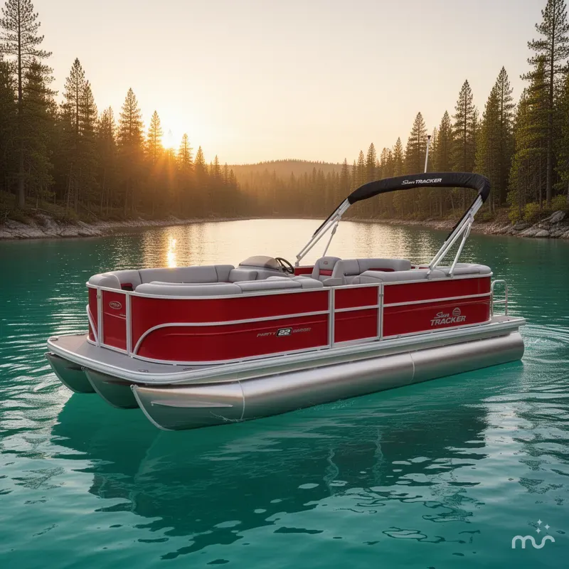 Slide: The Image of Sun Tracker Party Barge 22 DLX 2026 - 2