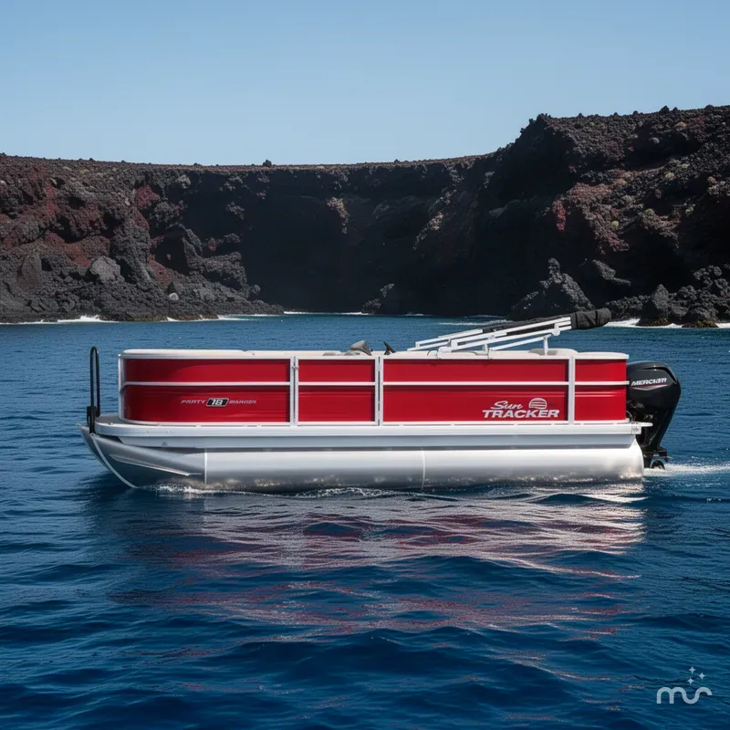 Slide: The Image of Sun Tracker Party Barge 18 DLX 2026 - 2