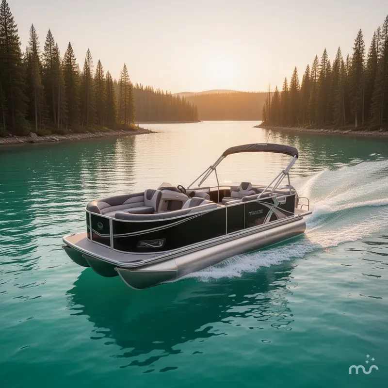 Slide: The Image of Tahoe LTZ 1985 Cruise Pontoon & Honda 4-Stroke EFI 2026 - 2