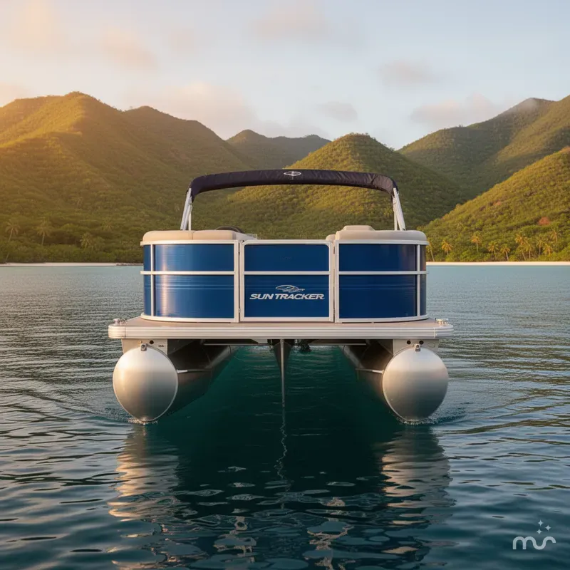 Slide: The Image of Sun Tracker Party Barge 16 DLX 2026 - 1