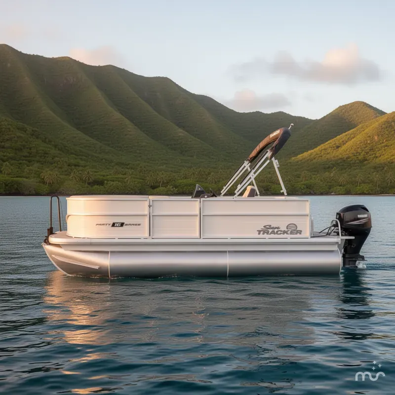 Slide: The Image of Sun Tracker Party Barge 16 DLX 2026 - 2