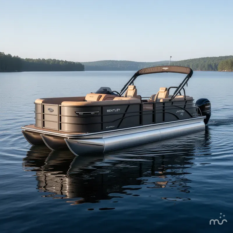 Slide: The Image of Bentley Pontoons Elite 223 Swingback Tritoon 2026 - 2