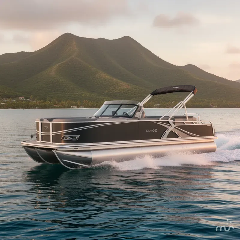 Slide: The Image of Tahoe LTZ 2385 Elite Windshield Tritoon & Honda 4-Stroke EFI 2026 - 2