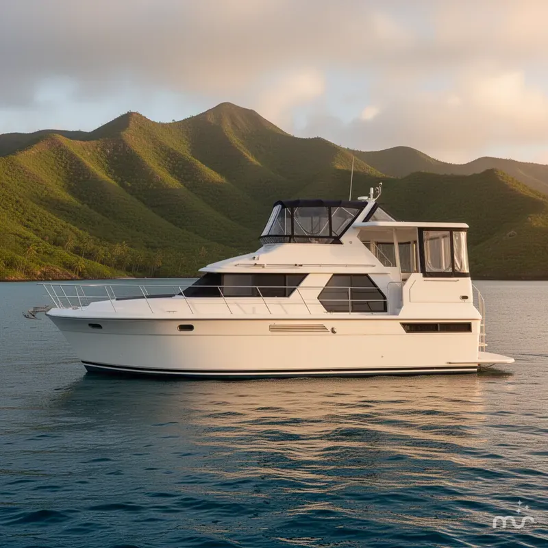 Slide: The Image of Carver Yachts 440 Aft Cabin Motor Yacht 1994 - 2