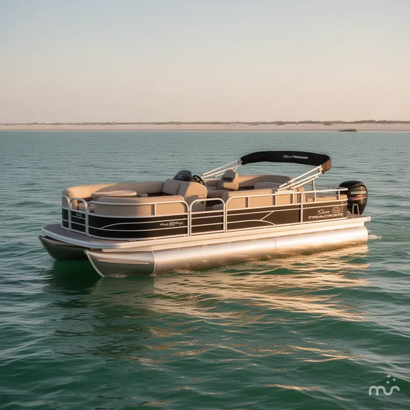 Slide: The Image of Sun Tracker Party Barge 22 DLX 2018 - 2