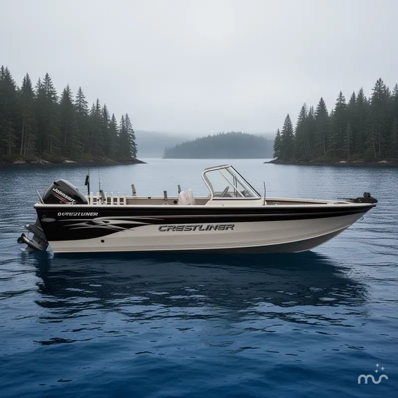 Slide: The Image of Crestliner Super Hawk 1800 Fishing Boat 2002 - 2