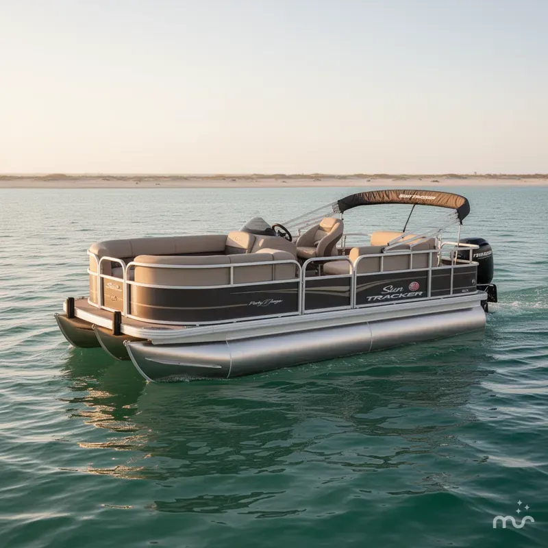 Slide: The Image of Sun Tracker Party Barge 18 DLX 2023 - 0