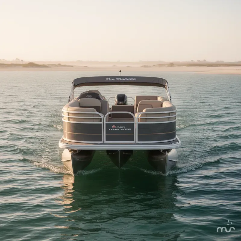 Slide: The Image of Sun Tracker Party Barge 18 DLX 2023 - 2