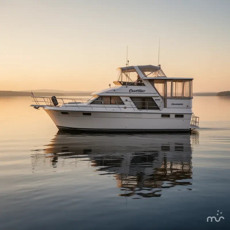 Slide: The Image of Carver Yachts 4207 Aft Cabin Motor Yacht 1987 - 1