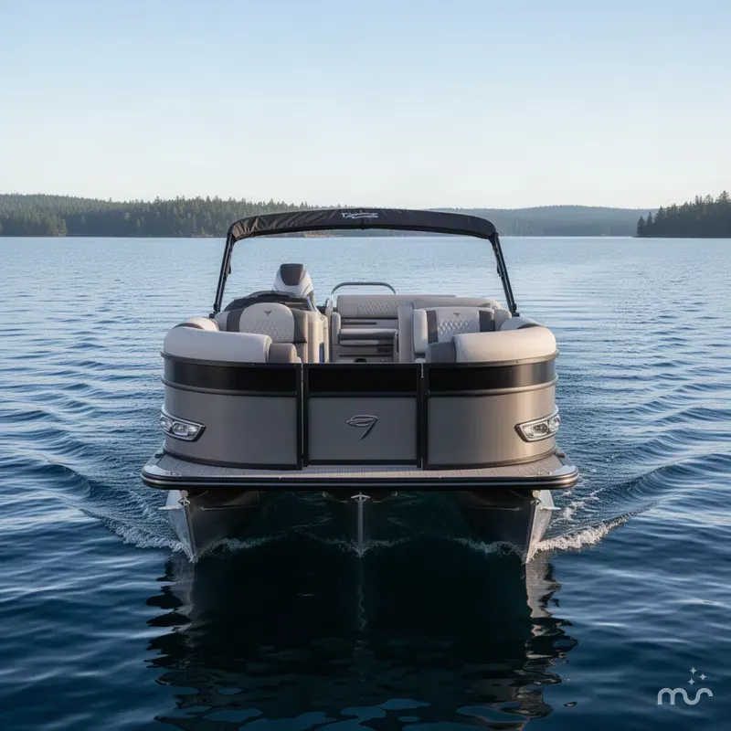Slide: The Image of Tahoe Cascade 2385 Swingback (VRB) Tritoon & Honda 4-Stroke EFI 2026 - 1