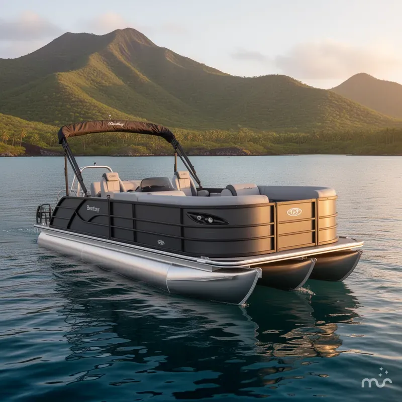 Slide: The Image of Bentley Pontoons Legacy 300HP Swingback 243 Tritoon 2026 - 2