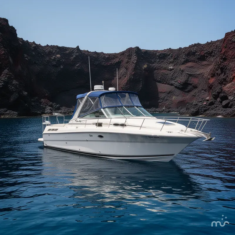 Slide: The Image of Sea Ray 400 Express Cruiser 1993 - 2