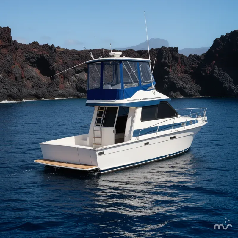 Slide: The Image of Mediterranean Flybridge Convertible 1989 - 3