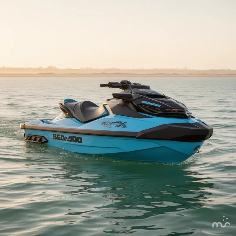 Slide: The Image of Sea-Doo RXT-X™ 325 Gulfstream Blue Premium 2026 - 0
