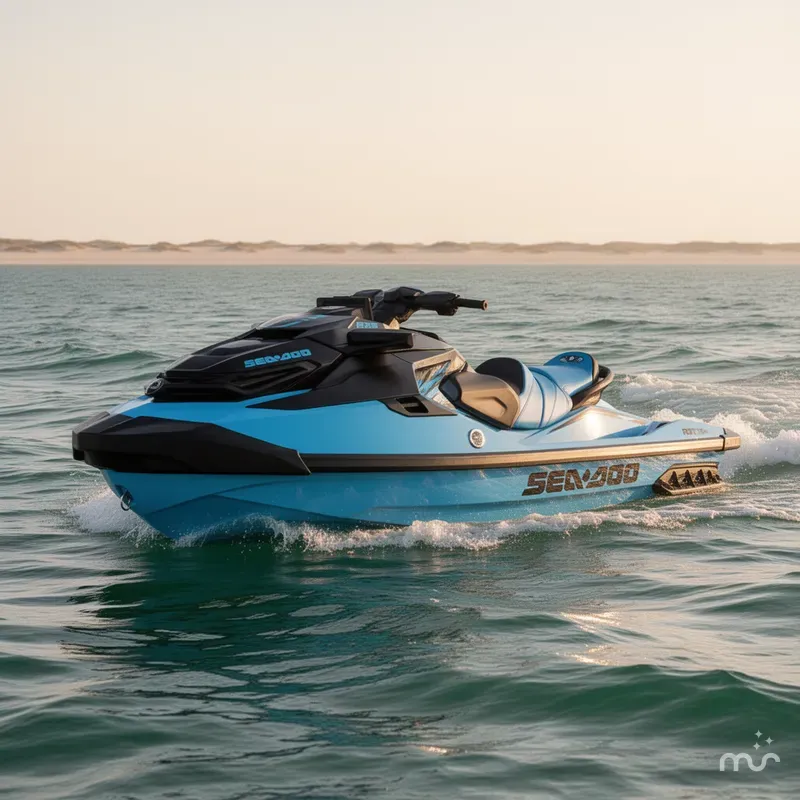 Slide: The Image of Sea-Doo RXT-X™ 325 Gulfstream Blue Premium 2026 - 4