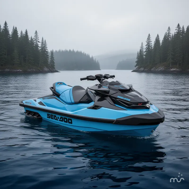 Slide: The Image of Sea-Doo RXT-X™ 325 Gulfstream Blue Premium 2026 - 2