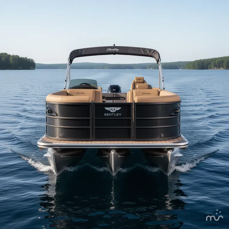 Slide: The Image of Bentley Pontoons Legacy 200HP QSB 223 Swingback Tritoon 2026 - 1