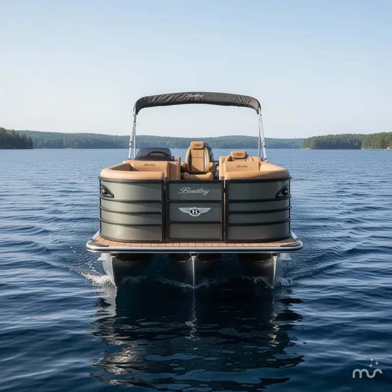 Slide: The Image of Bentley Pontoons Legacy 200HP QSB 223 Swingback Tritoon 2026 - 1